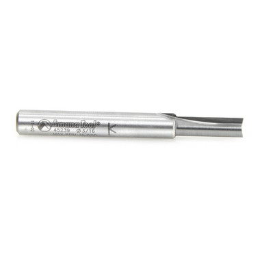 Amana Tool 45239 Carbide Tipped Straight Plunge High Production 3/16 D x 5/8 CH x 1/4 SHK x 2-3/16 Inch Long Router Bit