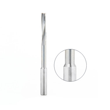 48460 Vollhartmetall CNC Schaumstoffschneiden Up-Cut Square End 3 Flute Spiral 3/16 Dia x 1 x 1/4 Shank x 3 Zoll lang Router Bit mit reduziertem Schaft