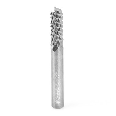 Amana Tool 46112 Fresa para Fresar Tipo Abrasivo con Patrón de Diamante, Corte Compuesto 1/4 D x 3/4 CH x 1/4 SHK x 2 Pulgadas de Largo