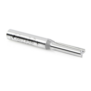 Amana Tool 45217 Carbide Tipped Straight Plunge High Production 13/64 D x 3/4 CH x 1/4 SHK x 2 Inch Long Router Bit