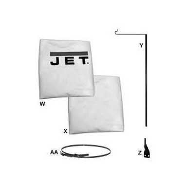 Jet 708636F 30-Micron Bag Filter Kit for DC-1100,1100VX,1200,1200VX