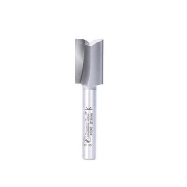 Amana Tool 45240 Hartmetall bestückt gerade Plunge 12mm D x 3/4 CH x 1/4 Zoll SHK Router Bit