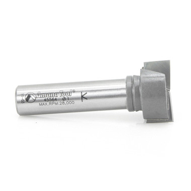 Amana Tool 45564 Carbide Tipped Bottom Cleaning 1 D x 7/16 CH x 1/2 Inch SHK Upshear Design Router Bit