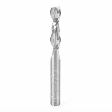 Amana Tool 46315 SC Fresa espiral 1/4 D x 1 CH x 1/4 SHK x 2-1/2 pulgadas de largo 2 canales de corte ascendente