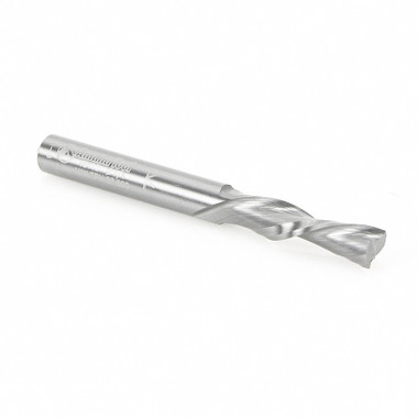 Amana Tool 46415 SC Fresa espiral 1/4 D x 1 CH x 1/4 SHK x 2-1/2 pulgadas de largo 2 canales de corte descendente