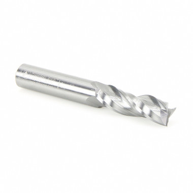 Amana Tool 46116 CNC Solid Carbide Spiral Plunge 1/2 D x 1-1/2 CH x 1/2 SHK x 3-1/2 Inch Long Up-Cut, 3-Flute Router Bit