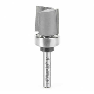 Amana Tool 45586 Carbide Tipped Mortising 3/4 D x 3/4 CH x 1/4 Inch SHK w/ Upper Ball Bearing Router Bit