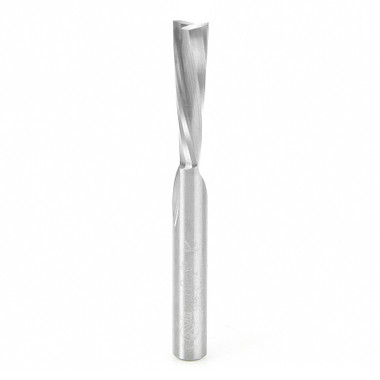 Amana Tool 46348 CNC Spiral Plunge for Solid Wood 1/4 D x 1 CH x 1/4 SHK x 2-1/2 Inch Long Down-Cut Router Bit