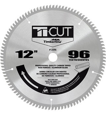 Timberline 10181-30 Carbide Tipped Ti-Cut Non-Ferrous Aluminum 10 Inch D x 80T TCG, -5 Deg, 30MM Bore, Circular Saw Blade