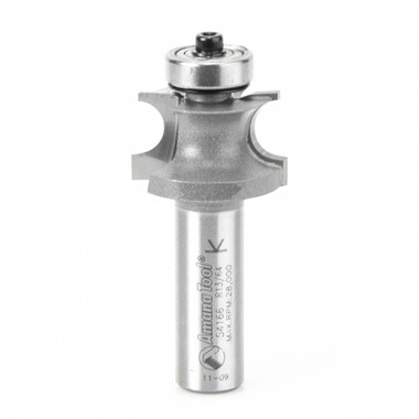 Amana Tool 54166 Carbide Tipped Corner Round 3/16 R x 1-1/8 D x 11/16 CH x 1/2 Inch SHK Router Bit