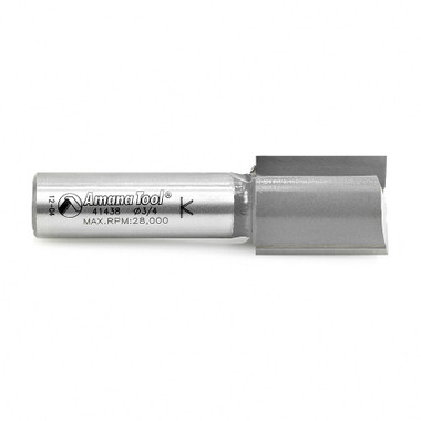 Amana Tool 41438 Carbide Tipped Straight Plunge High Production 3/4 D x 1 Inch CH x 1/2 SHK Router Bit