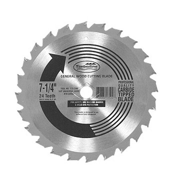 Timberline 175-40C Carbide Tipped Professional Specialty All Purpose 7-1/4 Inch D x 40T ATB, 18 Deg, 5/8 Bore, Circular Saw Blade