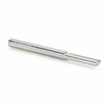Amana Tool 43828 Fresa de metal duro recta 1/4 D x 1 CH x 1/4 SHK x 2-7/8 pulgadas de largo