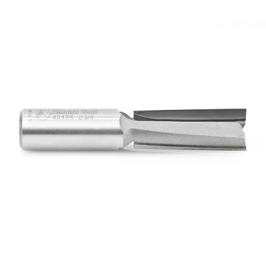 Amana Tool 42476 Carbide Tipped Production Shear Straight Plunge Up Shear 5 Deg x 3/4 D x 2 Inch CH x 3/4 SHK Router Bit