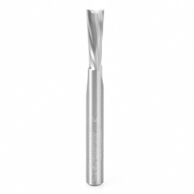 Amana Tool 46349 CNC Solid Carbide Spiral Plunge for Solid Wood 1/4 D x 3/4 CH x 1/4 SHK x 2-1/2 Inch Long Down-Cut Router Bit