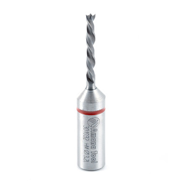 Amana Tool 301032 Carbide Tipped Brad Point Boring Bit L/H 3.2mm D x 57mm Long x 10mm SHK