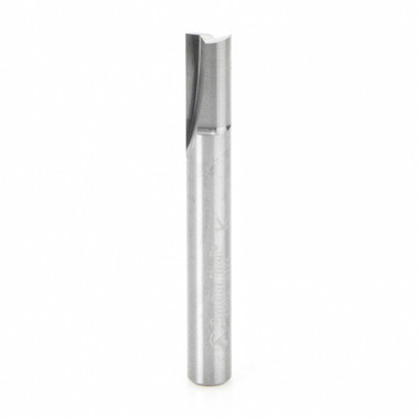 Amana Tool 43812 Solid Carbide Straight Plunge 1/4 D x 1/2 CH x 1/4 SHK x 2 Inch Long Router Bit