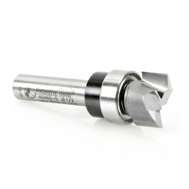 Amana Tool 45460-S Carbide Tipped Dado Clean Out 1/2 D x 1/4 CH x 1/4 Inch SHK w/ Upper Ball Bearing Router Bit