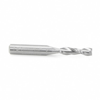 Amana Tool 46101 SC Fresa en espiral de 3/16 D x 3/4 CH x 1/4 SHK x 2 pulgadas de largo y 2 canales de corte ascendente