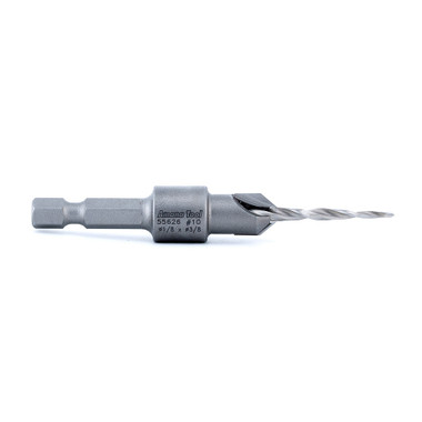 Amana Tool 55626 Carbide Tipped Countersink Taper #10 Screw 3/8 D x 1/8 Drill D x 1/4 Hex SHK