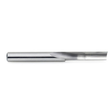 Amana Tool 43512 Solid Carbide Single O Flute, Plastic Cutting 1/4 D x 1 Inch CH x 1/4 SHK x 2-1/2 Inch Long Router Bit