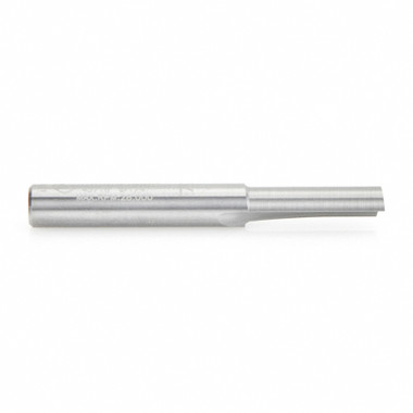 Amana Tool 43716 Solid Carbide Single Flute Straight Plunge High Production 1/4 D x 3/4 CH x 1/4 SHK x 2 Inch Long Router Bit