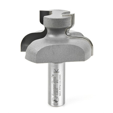 Amana Tool 53820 Carbide Tipped Door Edge Detail 3/8 x 1/8 R x 2 Inch D x 1-3/16 CH x 1/2 SHK Router Bit