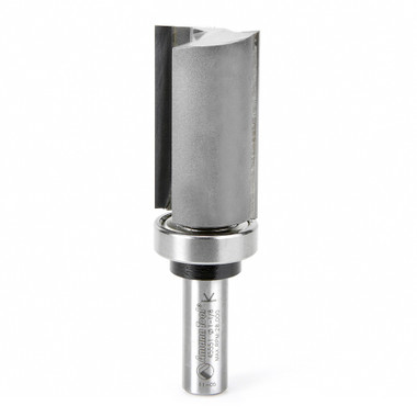 Amana Tool 45551 Carbide Tipped Flush Trim Plunge Template 1-1/8 D x 2 Inch CH x 1/2 SHK w/ Upper Ball Bearing Router Bit