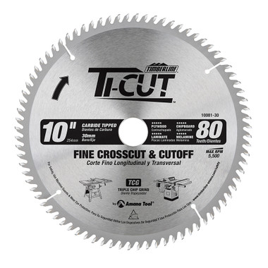 Timberline 10081-30 Carbide Tipped General Purpose 10 Inch D x 80T TCG, 30MM Bore, Circular saw Blade