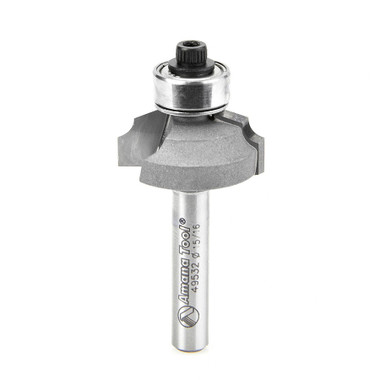 Amana Tool 49532 Carbide Tipped Edge Detail for Rosettes 20 Deg x 9/64 R x 15/16 D x 1/4 CH x 1/4 Inch SHK Router Bit