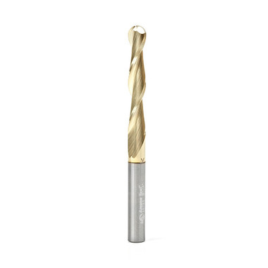 CNC Carving Ball Nose Router Bit Amana Tool 46294 - 2 Flute ZrN Coated