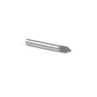 Amana Tool 45766 Vollhartmetall 60 Grad Gravur 0,040 Spitze Breite x 1/4 SHK x 2 Zoll lang Signmaking Router Bit