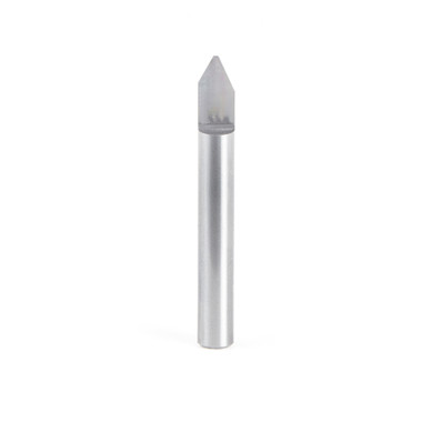 Amana Tool 45766 Vollhartmetall 60 Grad Gravur 0,040 Spitze Breite x 1/4 SHK x 2 Zoll lang Signmaking Router Bit