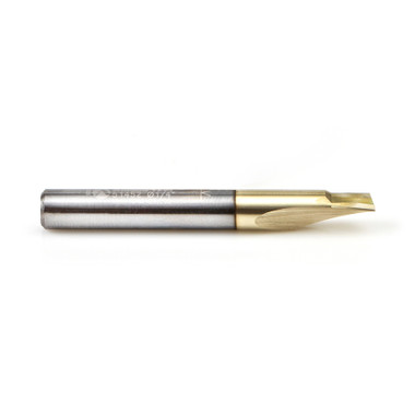 Amana Tool 51452 Soft Aluminum Cutting 1/4 D x 1/4 CH x 1/4 SHK x 2 Inch Long x 1 Flute Up-Cut (Up Shear) Solid Sub Micrograin Carbide ZrN Coated Router Bit (mèche de toupie en aluminium tendre 1/4 D x 1/4 CH x 1/4 SHK x 2 Inch Long x 1 Flute Up-Cut (Up Shear) Solid Sub Micrograin Carbide ZrN Coated