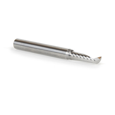 Amana Tool 51424 CNC SC Espiral O Un Filo, Corte de Plástico 7/32 D x 3/4 CH x 1/4 SHK x 2-1/2 Pulgadas de Largo Fresa de Corte Superior con Acabado Espejo