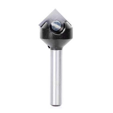 Amana Tool RC-45711 In-Tech Insert Carbide V Groove 90 Deg x 11/16 D x 21/64 CH x 1/4 Inch SHK Single Flute Router Bit