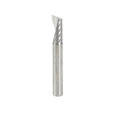 Amana Tool 51451 CNC SC Spiral O Single Flute, Aluminum Cutting 9/32 D x 5/8 CH x 1/4 SHK x 2 Inch Long Up-Cut Router Bit with Mirror Finish