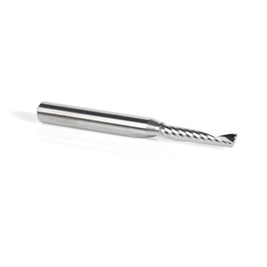 Amana Tool 51442 CNC SC Spiral O Single Flute, Corte de Plástico 3/16 D x 7/8 CH x 1/4 SHK x 2-1/2 Pulgadas de Largo Fresa de Corte Ascendente con Acabado Espejo