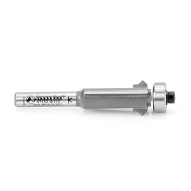 Amana Tool 47160 Carbide Tipped Flush Trim V Groove 5/8 D x 1 Inch CH x 1/4 SHK w/ Lower Ball Bearing Router Bit
