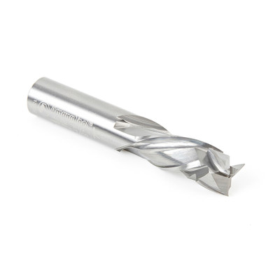 Amana Tool 46372 Embout de toupie à compression en carbure massif 1/2 D x 1-1/4 CH x 1/2 SHK x 3 pouces de long CNC Nesting Bit