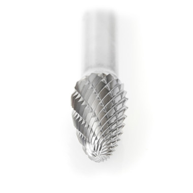 Amana Tool BURS-142 Cabeza SC en forma de árbol 3/8 D x 3/4 CH x 1/4 SHK x 2-1/2 pulgadas de largo Fresa SF de doble corte