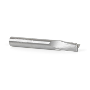 Amana Tool 51632 Fresa espiral de carburo sólido de 3/8 de diámetro x 5/8 de altura de corte x 3/8 de vástago x 3 pulgadas de longitud de corte ascendente, deja un acabado superficial extra alto