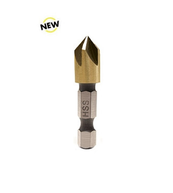 Timberline 608-755 Titanium Coated M2 HSS Countersink 82 Deg x 3/4 D x 1/4 Inch SHK