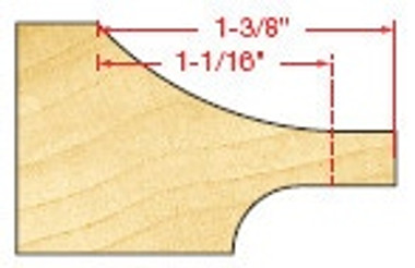 Timberline TRS-270 3-PC Cove Raised Panel Door Making Router Bit Set, 1/2 Zoll SHK mit BB und Back Cutter für 5/8 bis 7/8 Zoll Material. Beinhaltet 440-19 & 440-52.