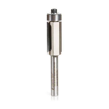 Amana Tool DRB-404 PCD Diamond Tipped Flush Trim 1/2 Dia x1 Inch Cut Height x 1/4 Inch Shank w/ Lower Ball Bearing Router Bit