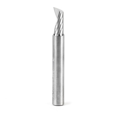 Amana Tool 51426 CNC SC Spiral O Single Flute, Plastic Cutting 3/8 D x 3/4 CH x 3/8 SHK x 3 Inch Long Up-Cut Router Bit with Mirror Finish