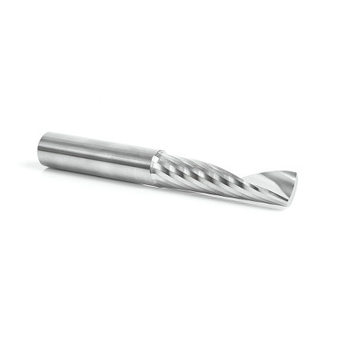 Amana Tool 51648 CNC SC Spiral O Single Flute, Corte de Plástico 1/2 D x 2 CH x 1/2 SHK x 4 Pulgadas de Largo Fresa para Fresar con Acabado Espejo