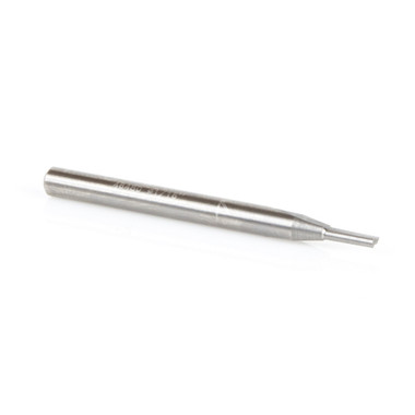 Amana Tool 46480 Fresa de metal duro recta de alta producción 1/16 D x 3/16 CH x 1/8 pulgadas SHK x 1-1/2 pulgadas de largo