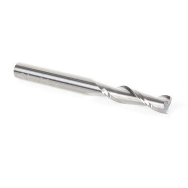 Amana Tool 46323 SC Fresa en espiral de 3/8 D x 1-1/2 CH x 3/8 SHK x 4 pulgadas de largo y 2 canales de corte ascendente