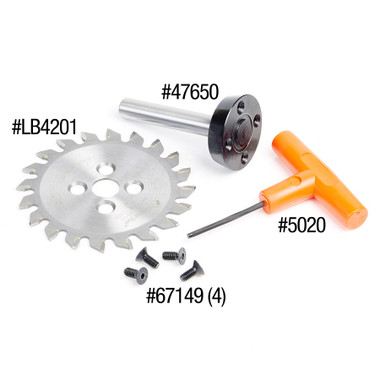 Amana Tool 48200 Carbide Tipped Plastic Trim 4 Dia x 20 Teeth x TCG Grind x 1/2 Shank x 3-1/4 Inch Long Saw Blade and Arbor CNC System